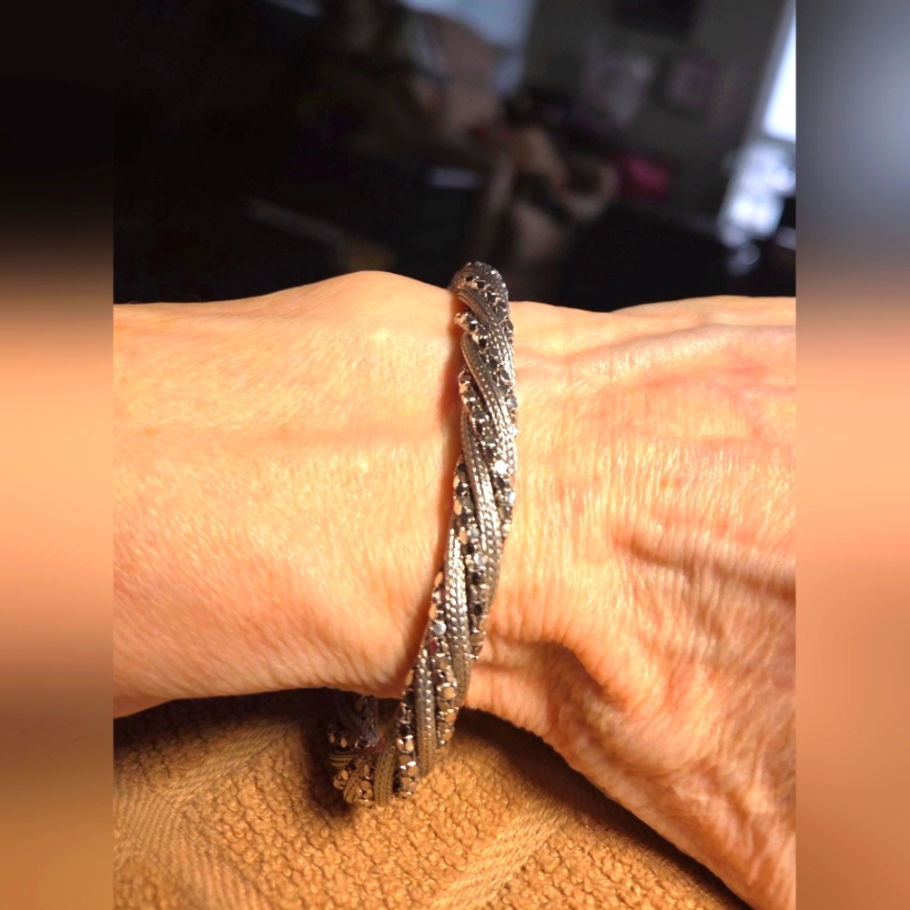 Twisted Stainless Steel Bangle